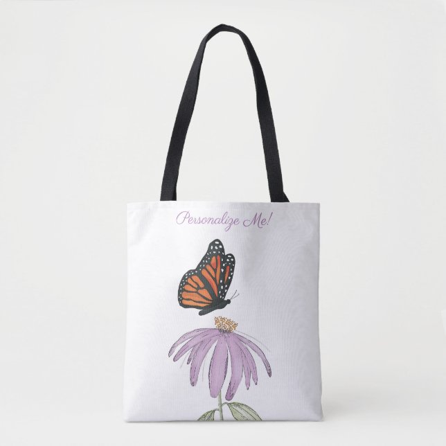 Bolsa de mano con estampado total de mariposa en f (Anverso)