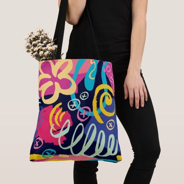 Bolsa de mano con estampado total, grande (Detalle)