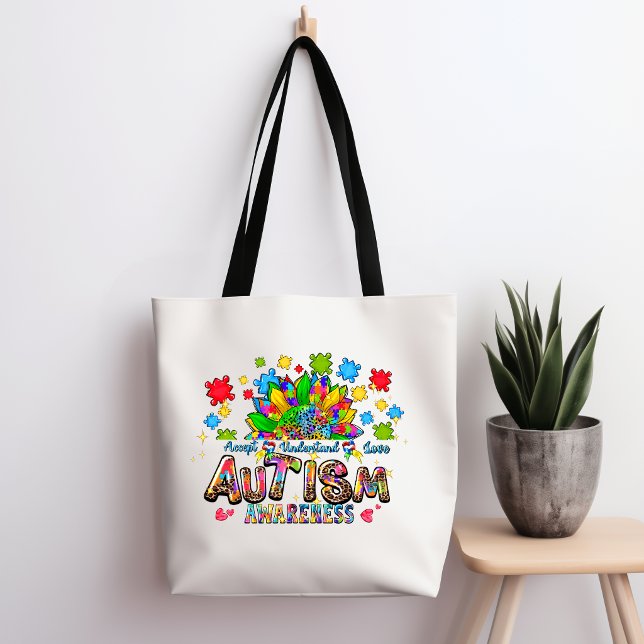 Bolsa de mano con flor de concienciación sobre el  (Subido por el creador)
