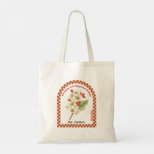 Bolsa de mano con flor del mes de mayo personaliza