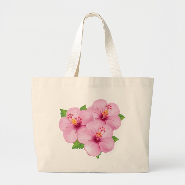 Bolsa de mano con flores rosas (Frente)