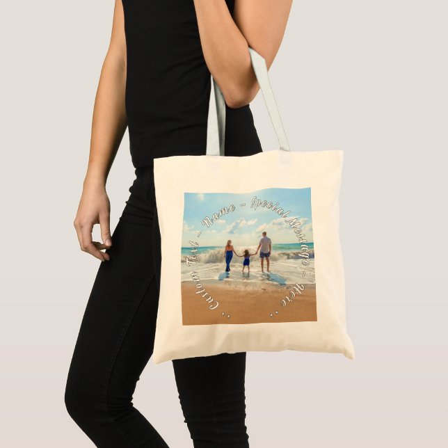 Bolsa de mano con foto personalizada con texto per (Anverso (producto))