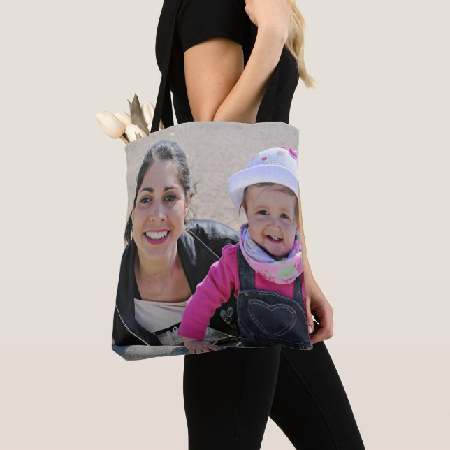 Bolsa de mano con foto personalizada para mamá (Detalle)