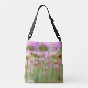 Bolsa de mano con fotografía de flores abstractas