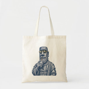 Bolsa de mano con gráfico vintage de hombre de pie