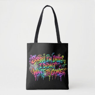 Bolsa de mano con grafiti divertida para introvert