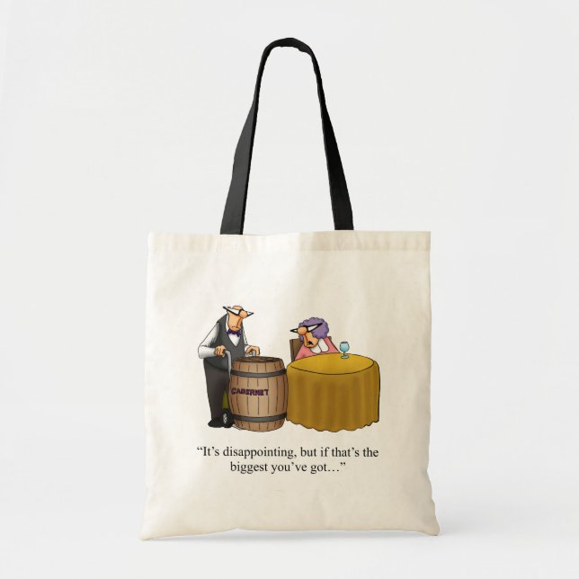 Bolsa de mano con humor divertido de vino (Frente)