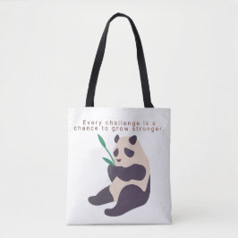 Bolsa de mano con ilustración de panda inspirador