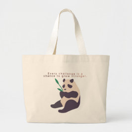 Bolsa de mano con ilustración de panda inspirador