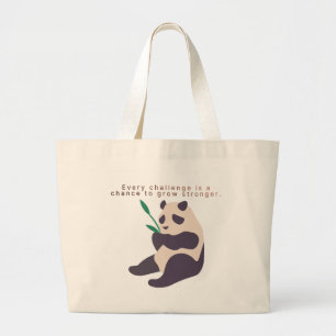 Bolsa de mano con ilustración de panda inspirador
