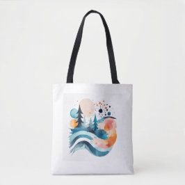 Bolsa de mano con imagen de paisaje
