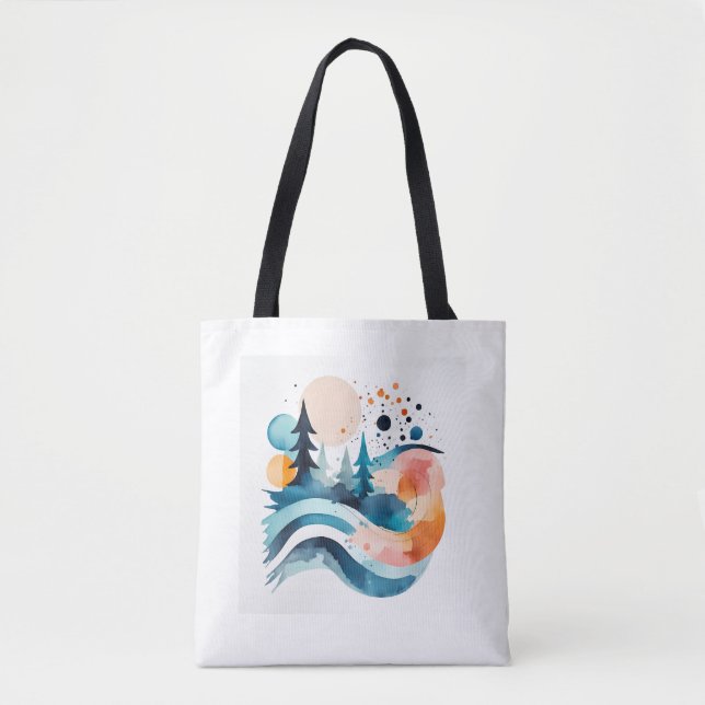 Bolsa de mano con imagen de paisaje (Anverso)