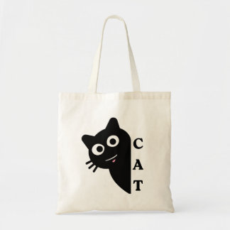 Bolsa de mano con juego de palabras de gato negro