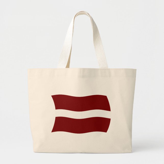 Bolsa de mano con la bandera de Letonia (Frente)