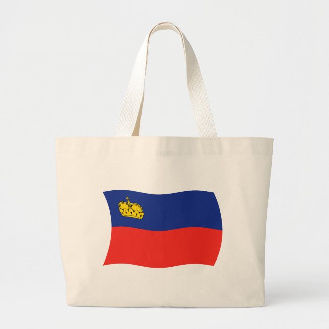 Bolsa de mano con la bandera de Liechtenstein (Frente)