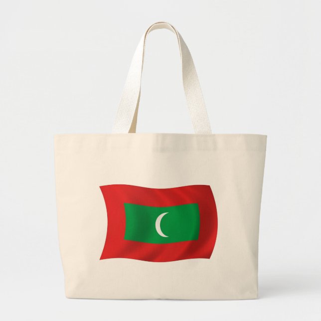 Bolsa de mano con la bandera de Maldivas (Frente)