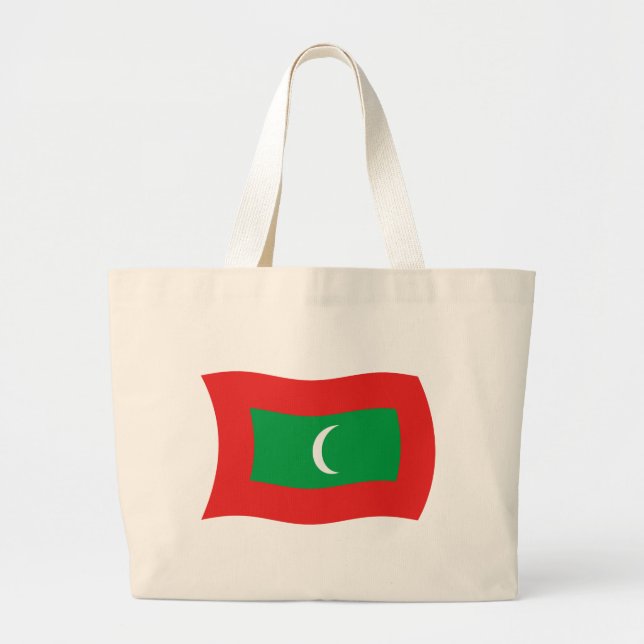Bolsa de mano con la bandera de Maldivas (Frente)