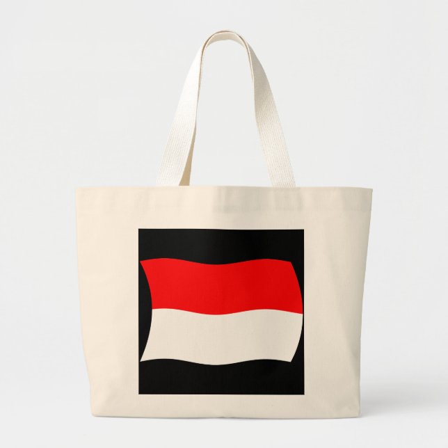 Bolsa de mano con la bandera de Mónaco (Frente)