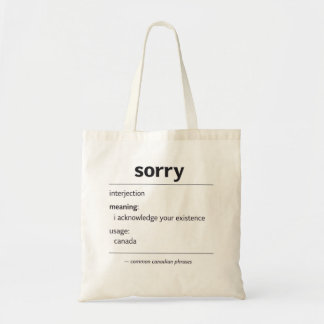 Bolsa de mano con la definición de la frase canadi