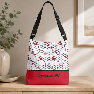Bolsa de mano con la firma Stethoscopes, Hearts y