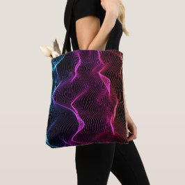 Bolsa de mano con líneas onduladas abstractas en a