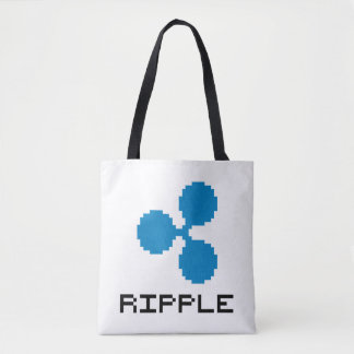 Bolsa de mano con logotipo de Ripple XRP de 8 bits