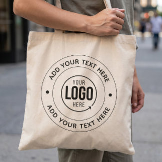 Bolsa de mano con logotipo personalizado y texto p