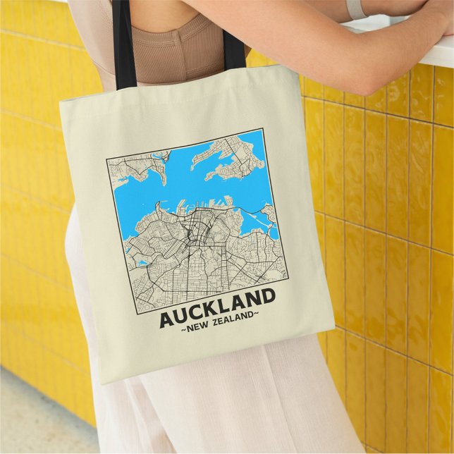 Bolsa de mano con mapa de la ciudad de Auckland, N (Subido por el creador)