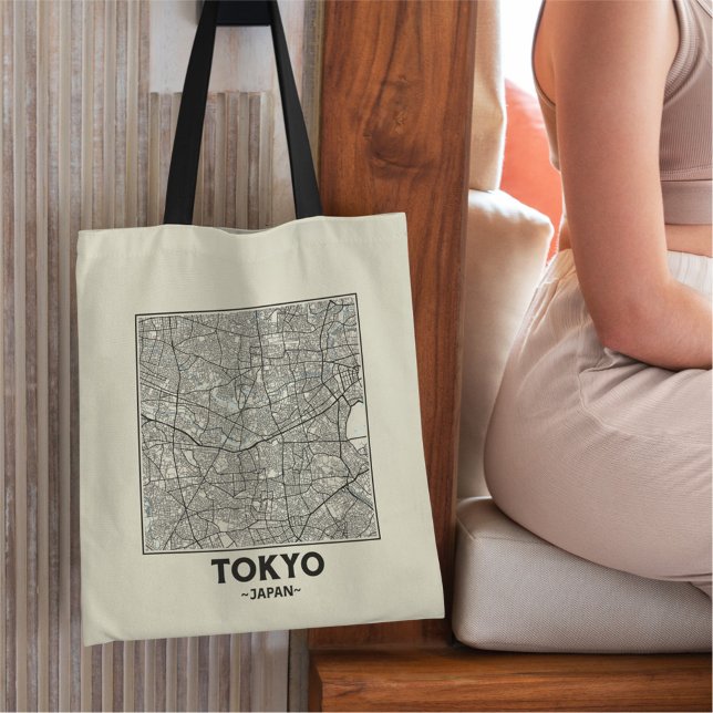 Bolsa de mano con mapa de la ciudad de Tokio, Japó (Subido por el creador)