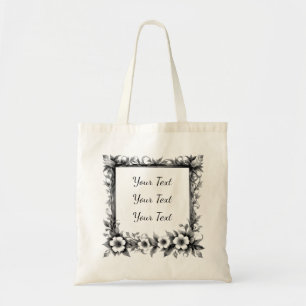 Bolsa de mano con marco floral ornamentado persona