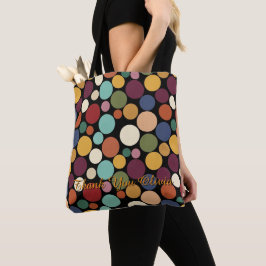 Bolsa de mano con mensaje personalizado y círculo