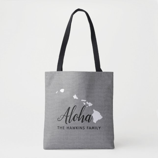 Bolsa de mano con monograma familiar de Hawaii (Anverso)