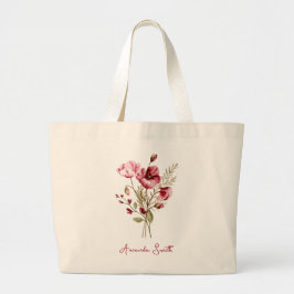 Bolsa de mano con nombre de flores silvestres flor