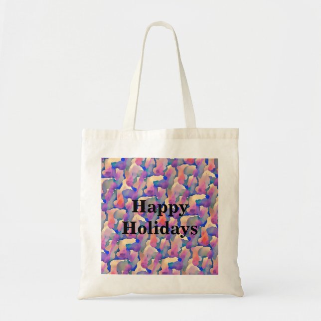 Bolsa de mano con patrón de acuarela personalizada (Frente)