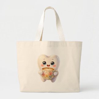 Bolsa de mano con personaje Kawaii de café y odont