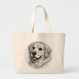 Bolsa de mano con retrato artístico de Golden Retr