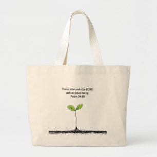 Bolsa de mano con Salmo 34:10 Regalo de aliento cr