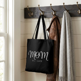 Bolsa de mano con texto blanco regalo para mamá es