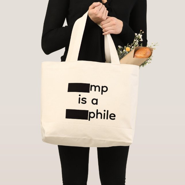 Bolsa de mano con texto redactado (Anverso (producto))
