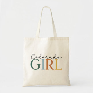 Bolsa de mano con tipografía colorida «Colorado Gi