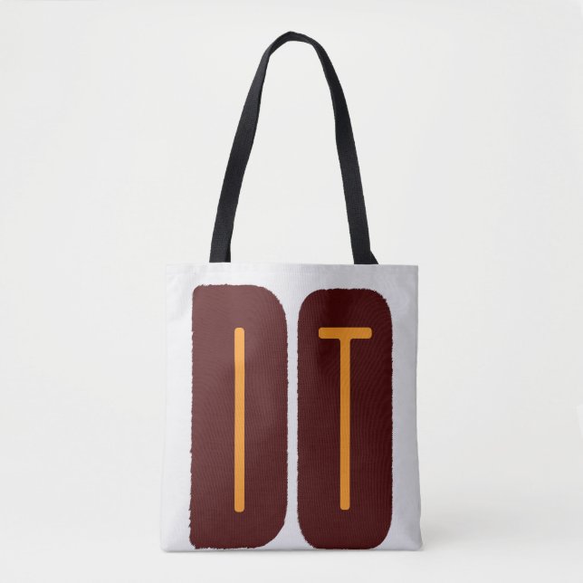 bolsa de mano con tipografía de hazlo (Anverso)