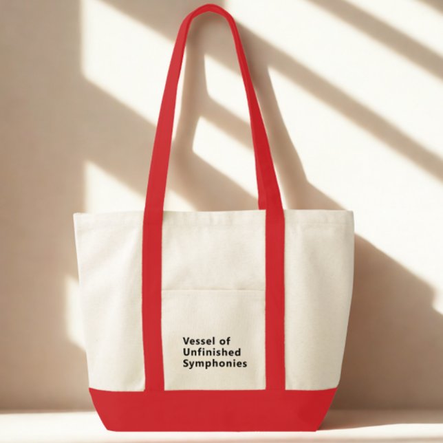 Bolsa de mano con tipografía moderna divertida en  (Funny modern humor quote tote bag)