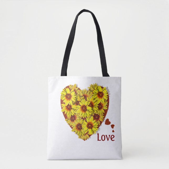 Bolsa de mano Corazón de Girasol (Anverso)