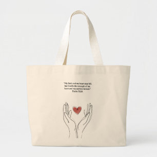 Bolsa de mano cristiana del Salmo 73:26 Bolsa de