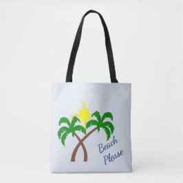 Bolsa de mano Cute Palm Tree Beach Please