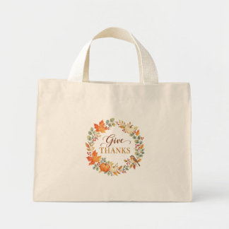 Bolsa de mano de acuarela de otoño 'Da Gracias'