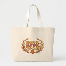 Bolsa de mano de agradecida, agradecido y cargada