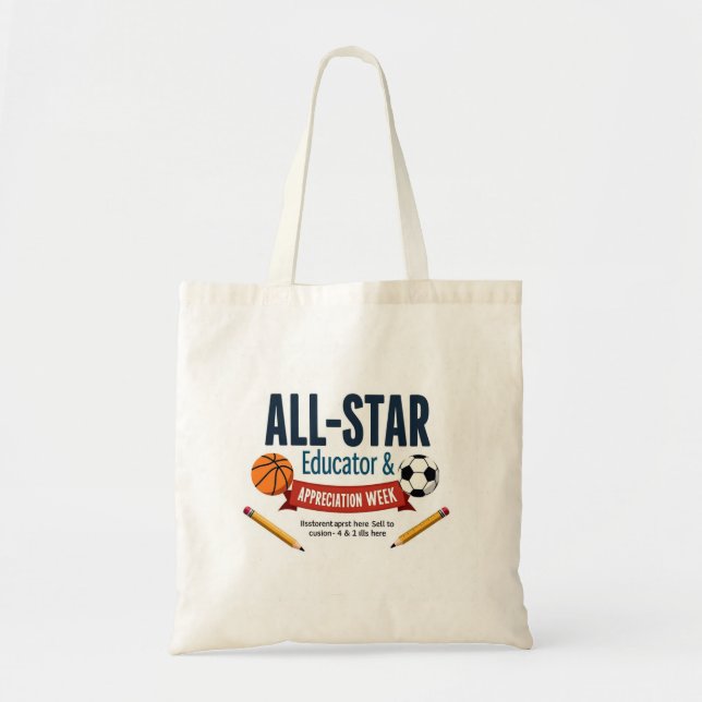 Bolsa de mano de agradecimiento a educadores All-S (Frente)