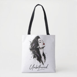 Bolsa de mano de algodón con la frase minimalista: