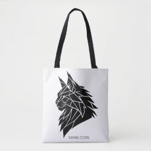 Bolsa de mano de algodón geométrica minimalista Ma